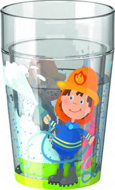 Glas med glimmer, brandmand